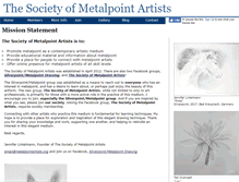 Tablet Screenshot of metalpointartists.com